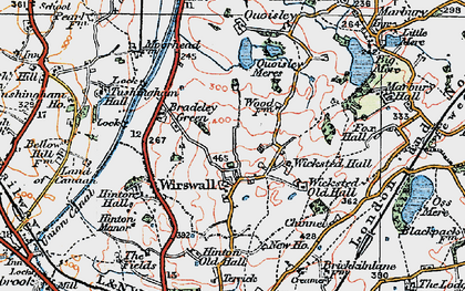 Old map of Wicksted Old Hall in 1921