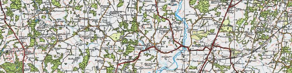 Old map of Wisborough Green in 1920