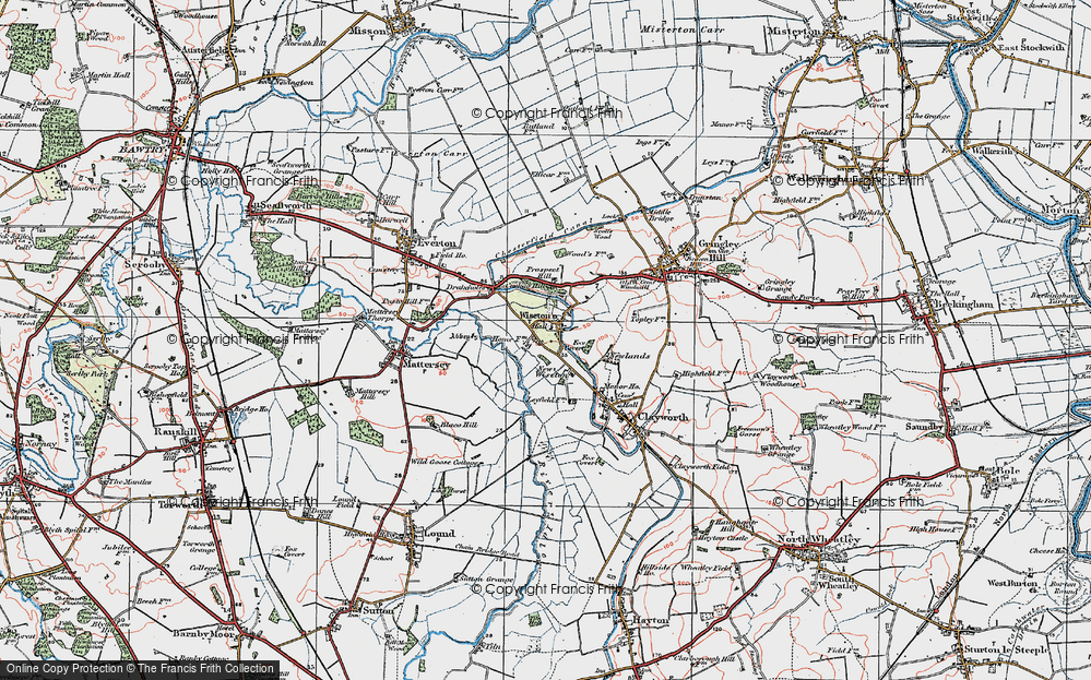 Old Map of Wiseton, 1923 in 1923