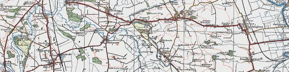 Old map of Wiseton in 1923