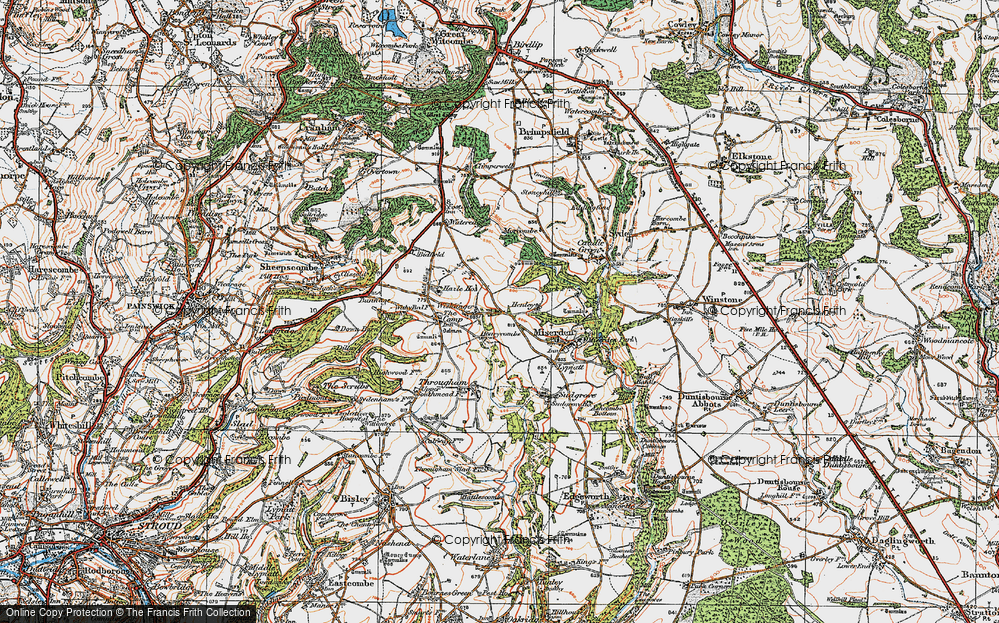 Old Map of Wishanger, 1919 in 1919