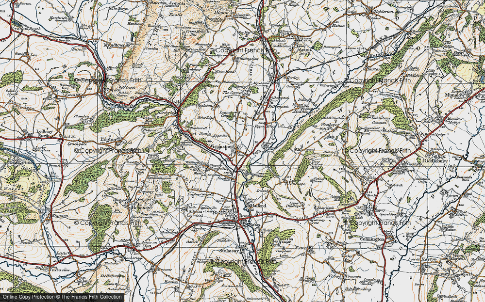 Old Map of Wistanstow, 1920 in 1920