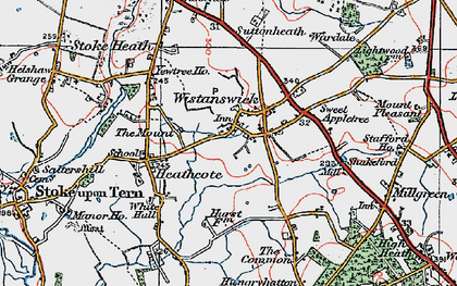 Old map of Wistanswick in 1921