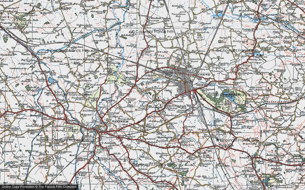 Old Map of Wistaston Green, 1923 in 1923