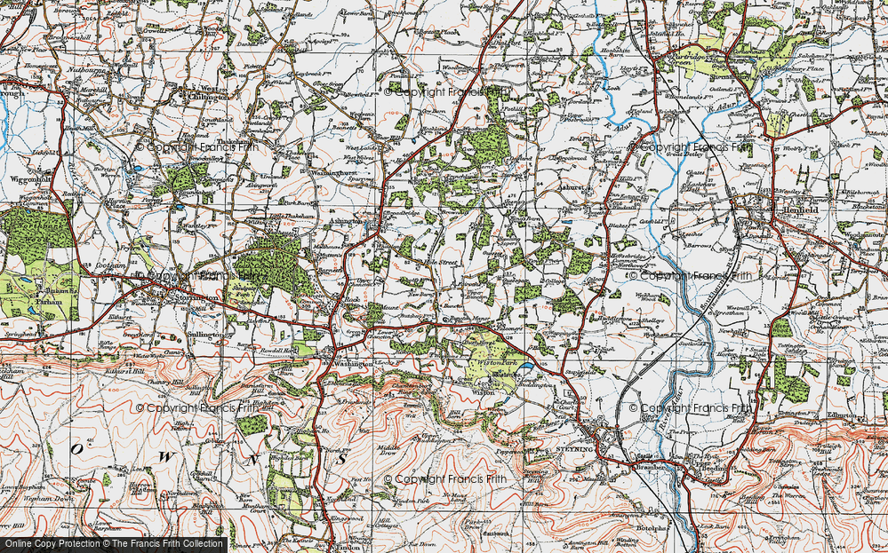 Old Map of Wiston, 1920 in 1920