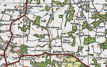 Old map of Wiston in 1920