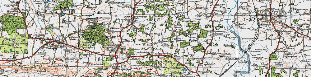 Old map of Wiston in 1920