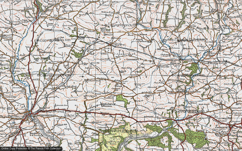 Old Map of Wiston, 1922 in 1922