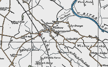 Old map of Wistow in 1924