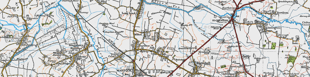 Old map of Witcombe in 1919