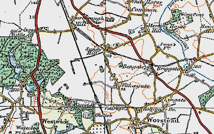 Old map of Withergate in 1922