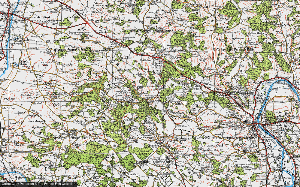 Old Map of Witheridge Hill, 1919 in 1919