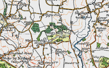 Old map of Withermarsh Green in 1921