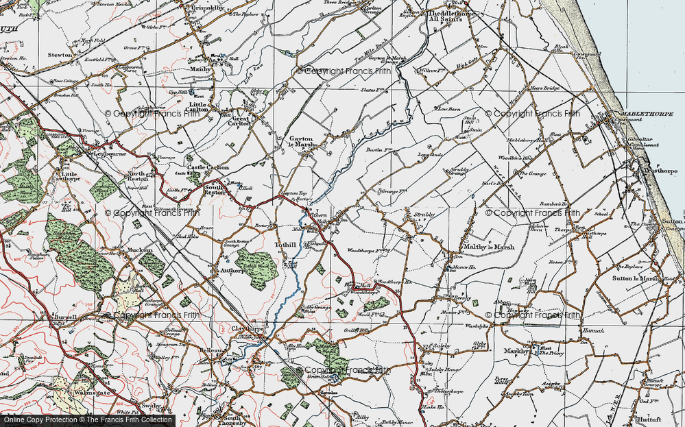 Old Map of Withern, 1923 in 1923