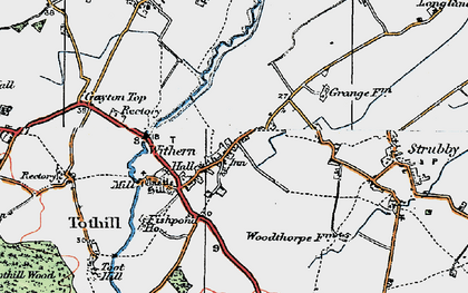 Old map of Withern in 1923
