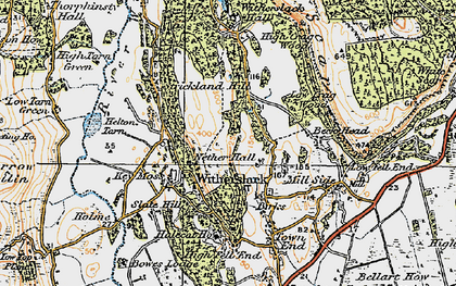 Old map of Bowes Lodge in 1925