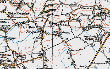 Old map of Withial in 1919