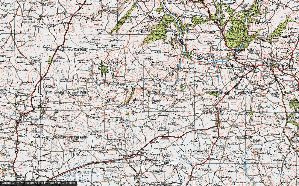 Old Map of Withiel, 1919 in 1919
