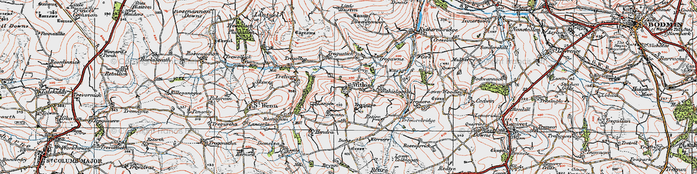 Old map of Withiel in 1919