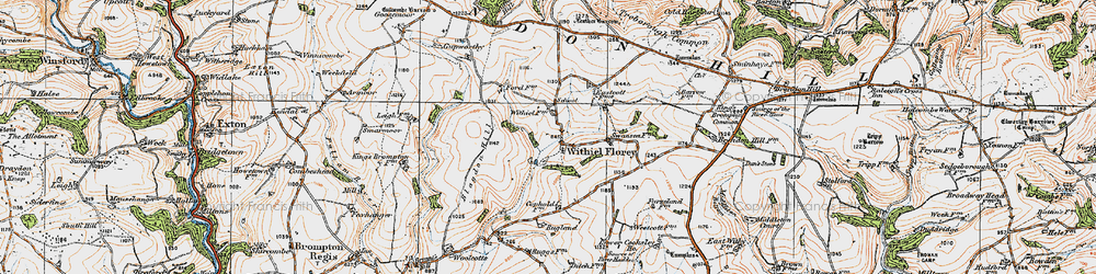 Old map of Yellands in 1919