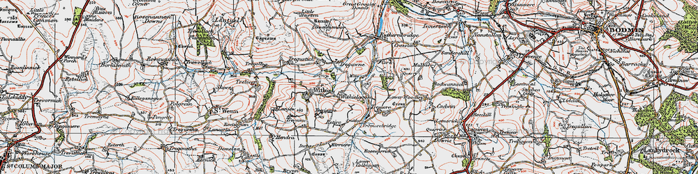 Old map of Withielgoose in 1919