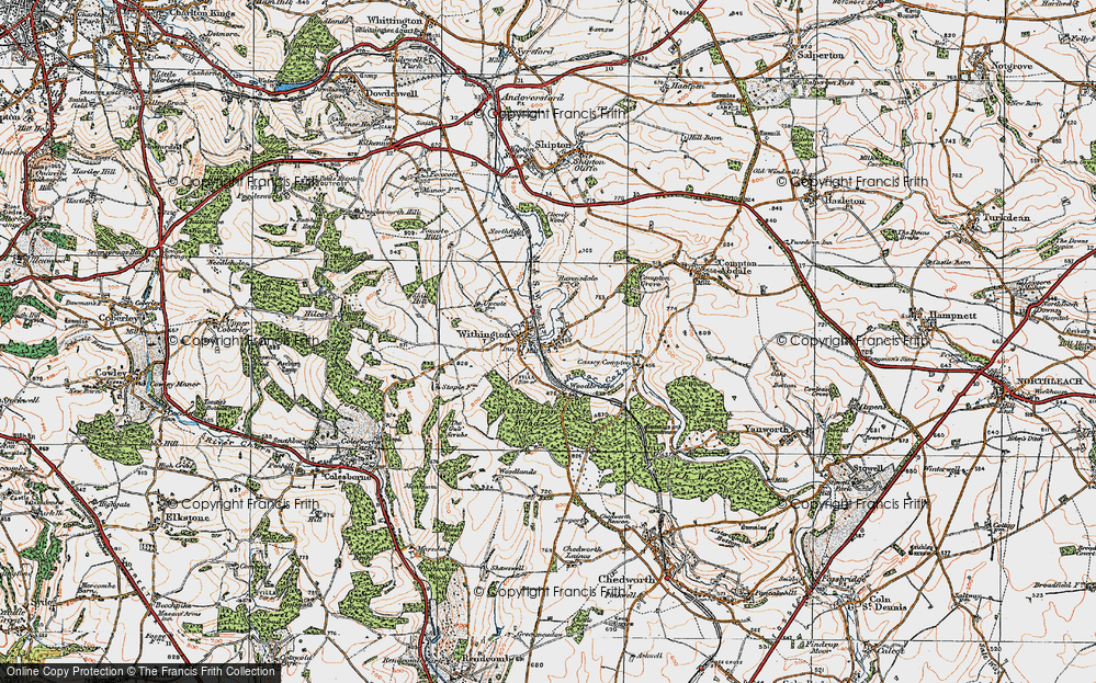 Old Map of Withington, 1919 in 1919