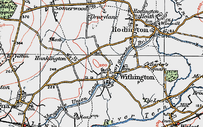 Old map of Withington in 1921