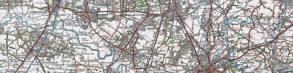 Old map of Withington in 1923