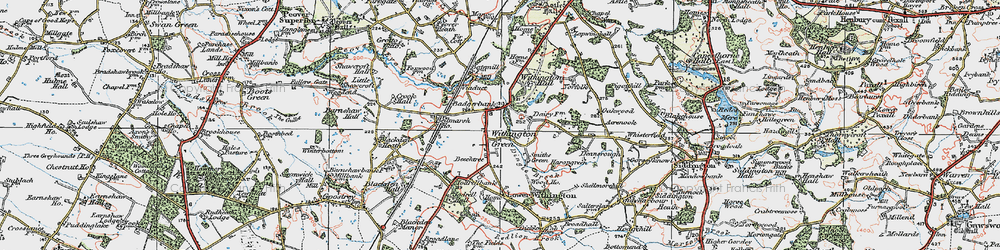 Old map of Bate Mill in 1923