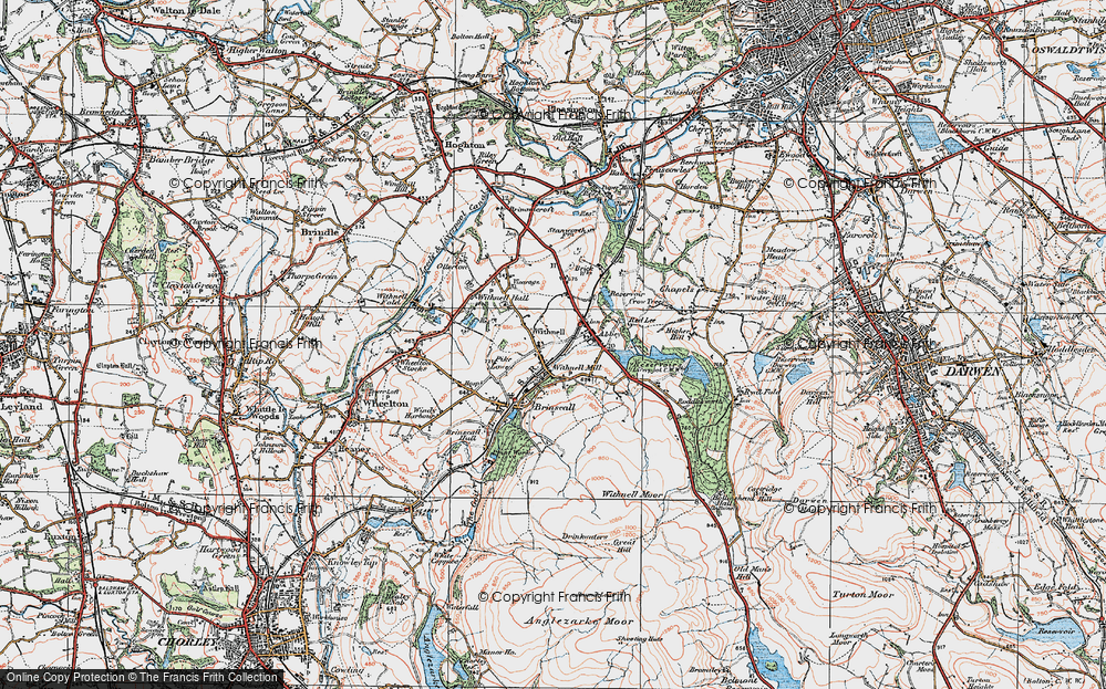 Old Map of Withnell, 1924 in 1924