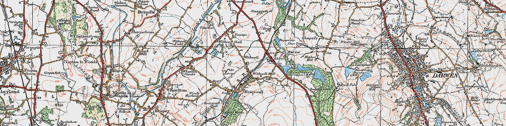Old map of Withnell in 1924