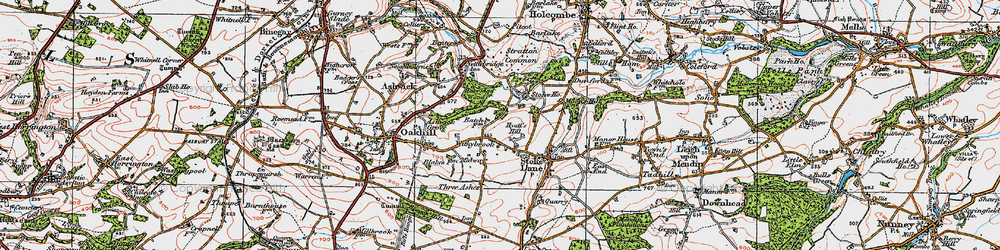 Old map of Withybrook in 1919