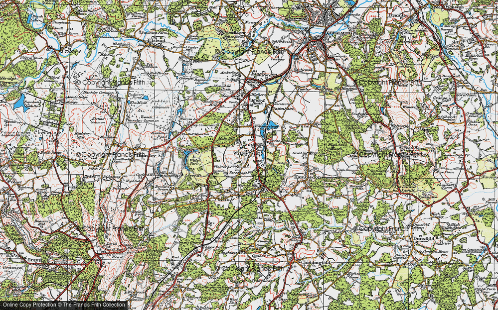Old Map of Witley, 1920 in 1920