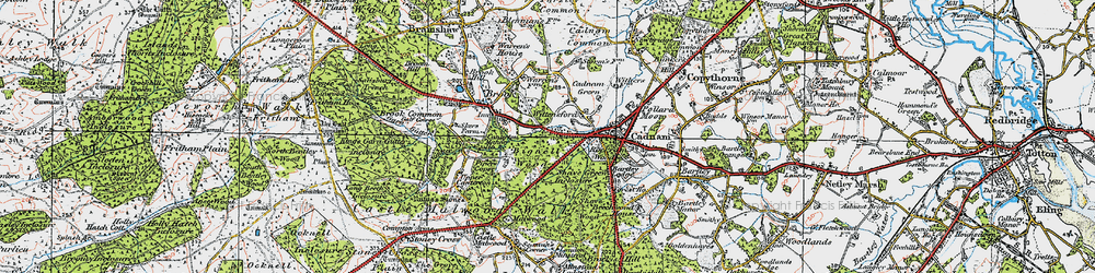 Old map of Wittensford in 1919