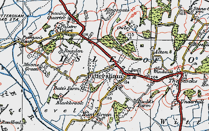 Old map of Wittersham in 1921