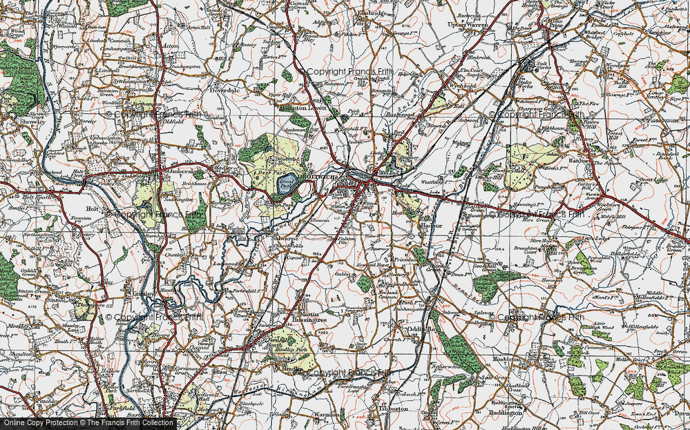 Old Map of Witton, 1919 in 1919