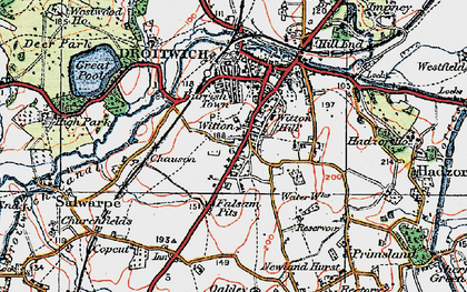 Old map of Witton in 1919
