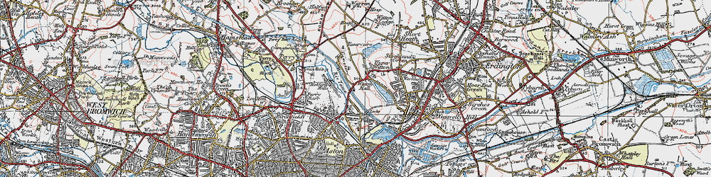 Old map of Witton in 1921