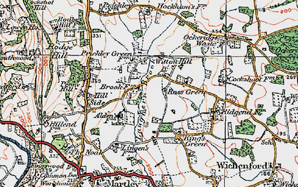 Old map of Witton Hill in 1920