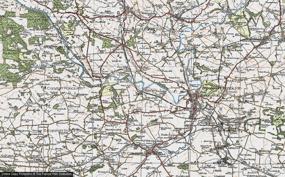 Old Map of Witton Park, 1925 in 1925