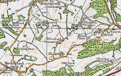 Old map of Wivelrod in 1919