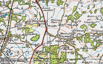 Old map of Wivelsfield in 1920
