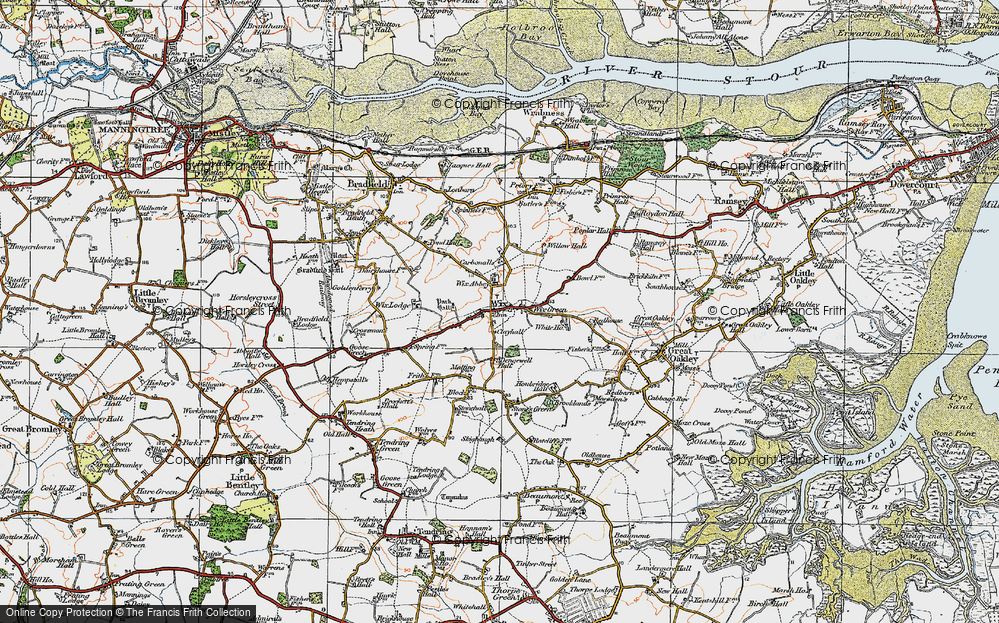 Old Map of Wix, 1921 in 1921