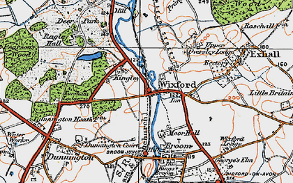 Old map of Wixford in 1919