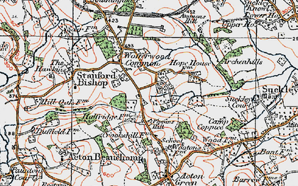 Old map of Wofferwood Common in 1920