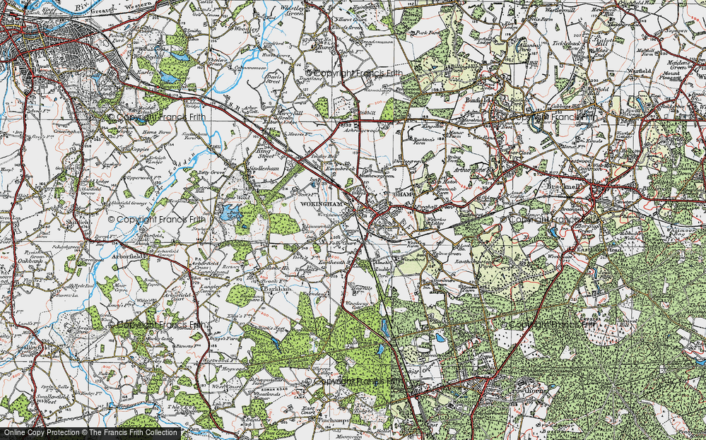 Old Map of Wokingham, 1919 in 1919