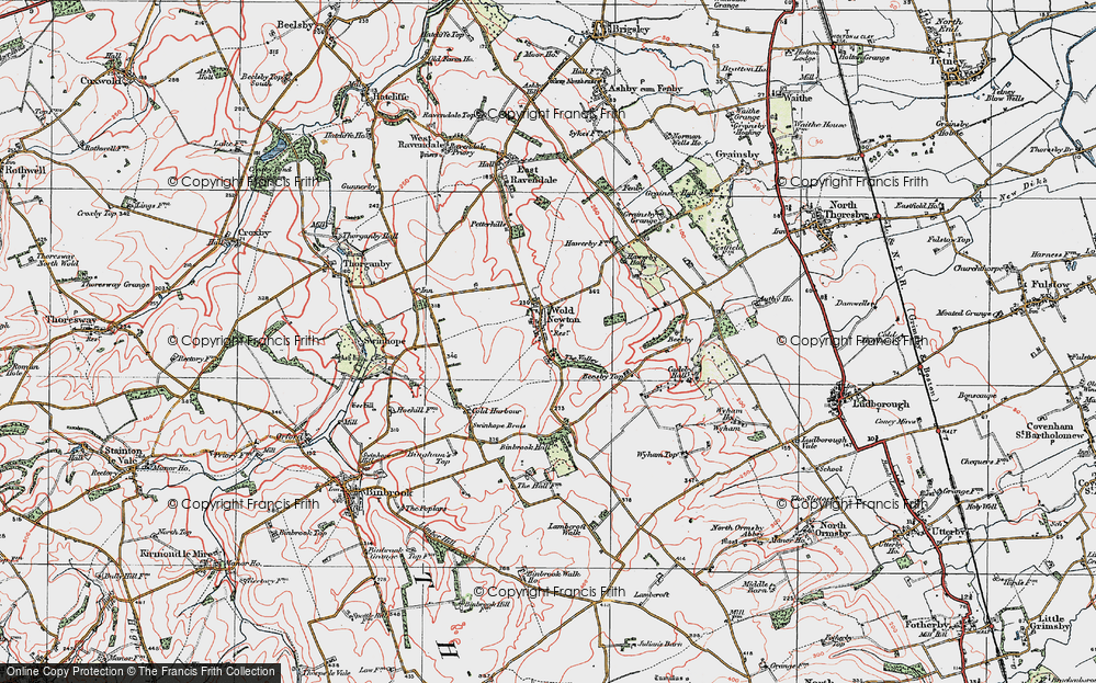 Old Map of Historic Map covering Beesby Top in 1923