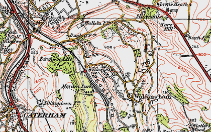 Old map of Woldingham Garden Village in 1920