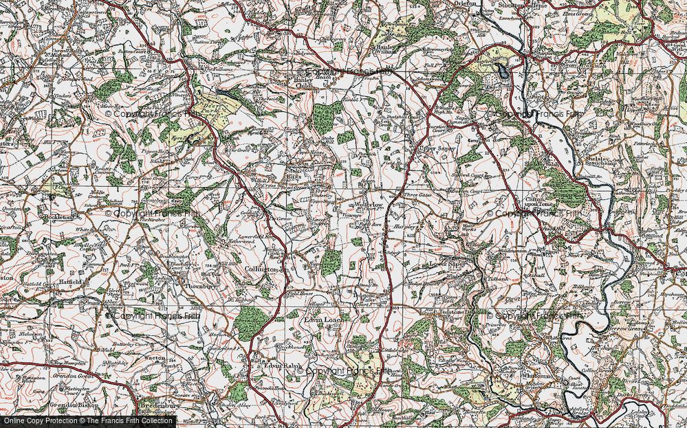 Old Map of Wolferlow, 1920 in 1920