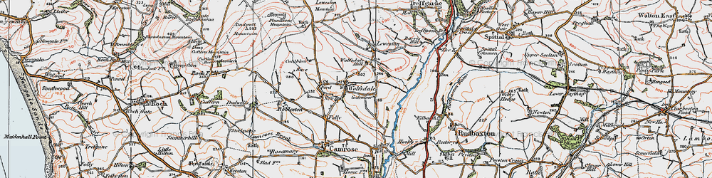 Old map of Wolfsdale in 1922
